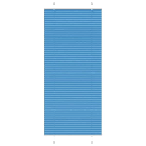 vidaXL Plisségardin Blå 100x200 cm Stoff Bredde 99,4 cm Polyester