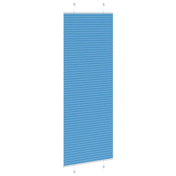 vidaXL Plisségardin Blå 75x200 cm Stoffbredde 74,4 cm Polyester