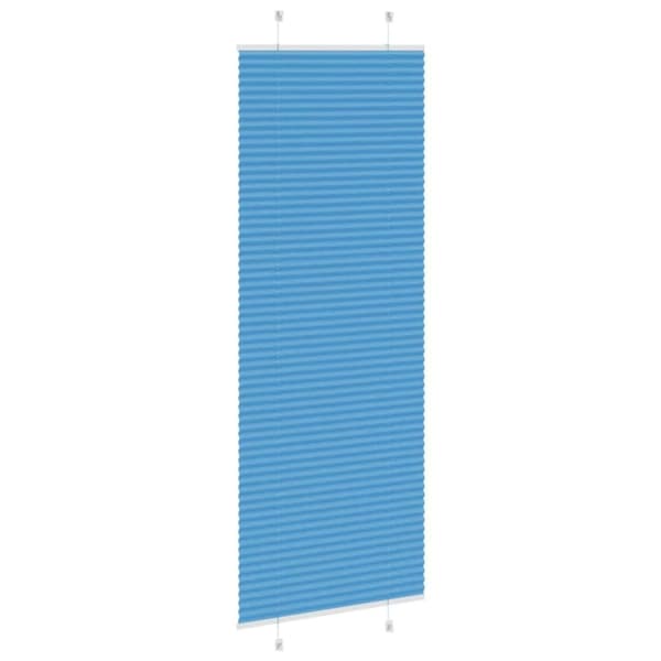 vidaXL Plisserad persienn blå 70x200 cm tyg bredd 69,4 cm polyester