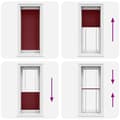 Miniatyrbild 5 av 11: vidaXL Plisserad persienn Bordeaux röd 60x150 cm tyg bredd 59,4 cm