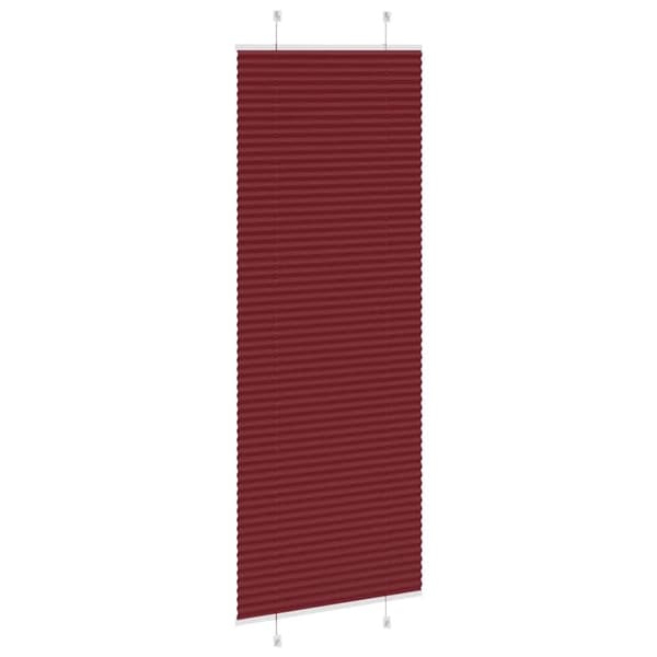 vidaXL Plisserad persienn Bordeaux röd 70x200 cm tyg bredd 69,4 cm