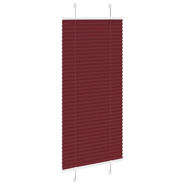 vidaXL Plisségardin Bordeauxrød 60x150 cm Stofbredde 59,4 cm Polyester