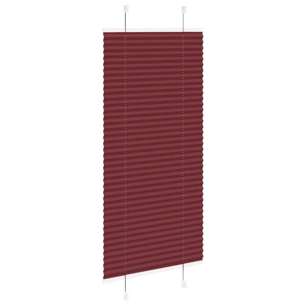 vidaXL Plisségardin Bordeauxrød 60x150 cm Stofbredde 59,4 cm Polyester