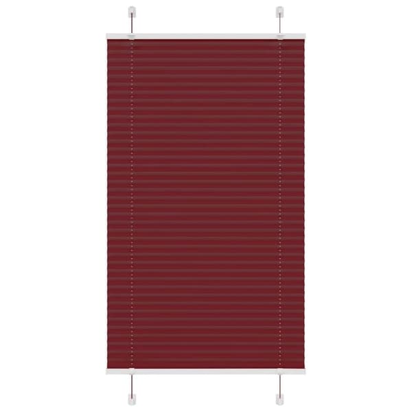 vidaXL Plisségardin Bordeauxrød 70x150 cm Stofbredde 69,4 cm Polyester