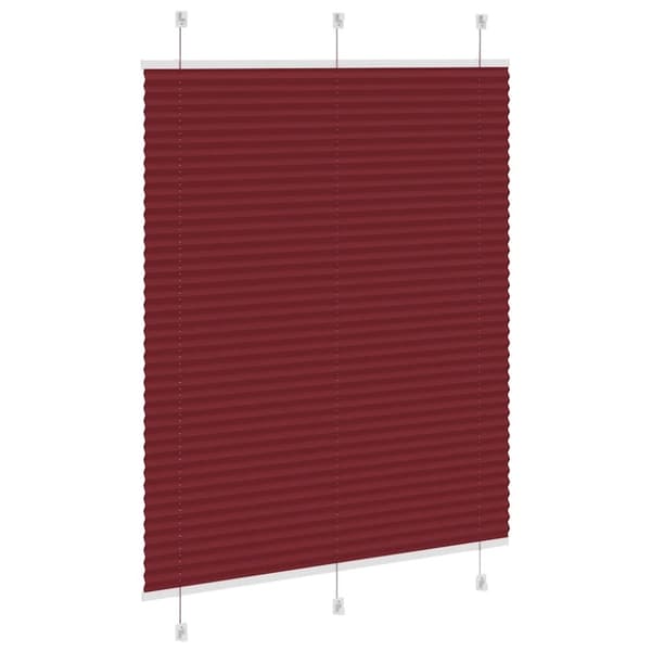 vidaXL Plisségardin Bordeaux Rød 105x100 cm Stoff Bredde 104,4 cm