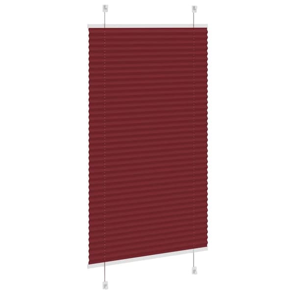 vidaXL Plisségardin Bordeauxrød 70x100 cm Stofbredde 69,4 cm Polyester