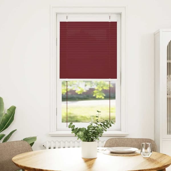 vidaXL Plisségardin Bordeauxrød 65x150 cm Stofbredde 64,4 cm Polyester