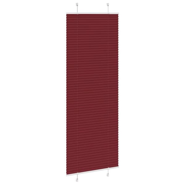 vidaXL Plisségardin Bordeauxrød 75x200 cm Stofbredde 74,4 cm Polyester