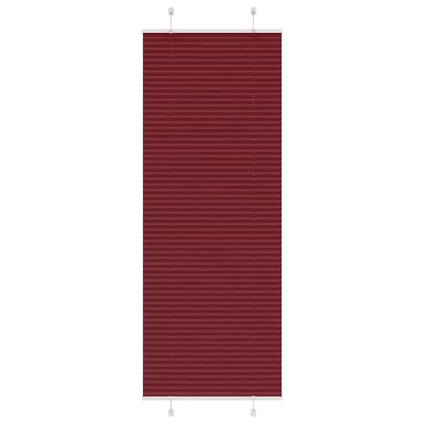 vidaXL Plisségardin Bordeauxrød 75x200 cm Stofbredde 74,4 cm Polyester