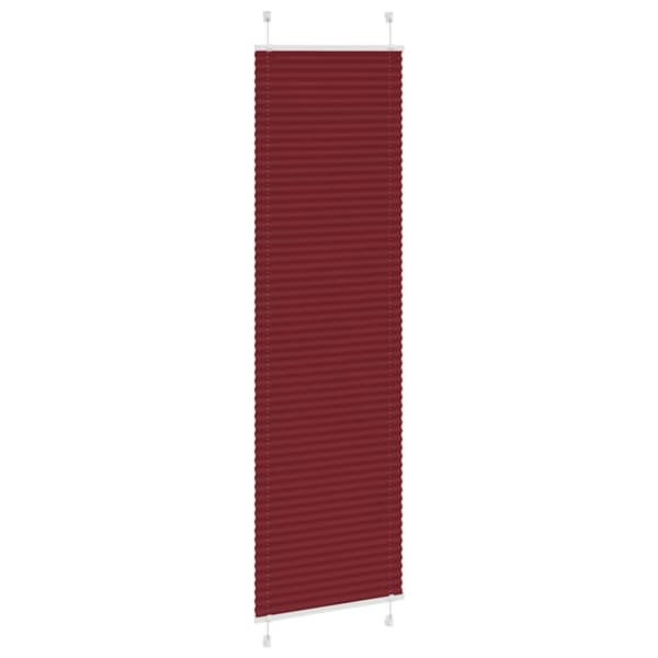 vidaXL Plisségardin Bordeauxrød 65x200 cm Stofbredde 64,4 cm Polyester