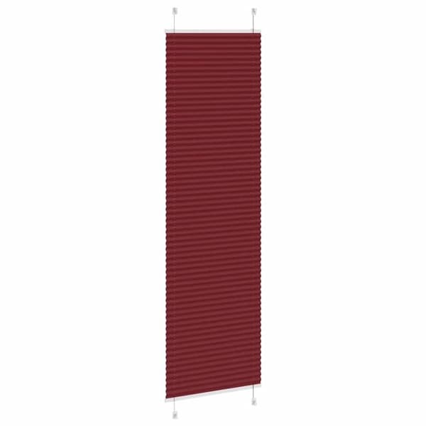 vidaXL Plisségardin Bordeauxrød 65x200 cm Stofbredde 64,4 cm Polyester