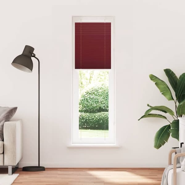 vidaXL Plisségardin Bordeauxrød 65x200 cm Stofbredde 64,4 cm Polyester