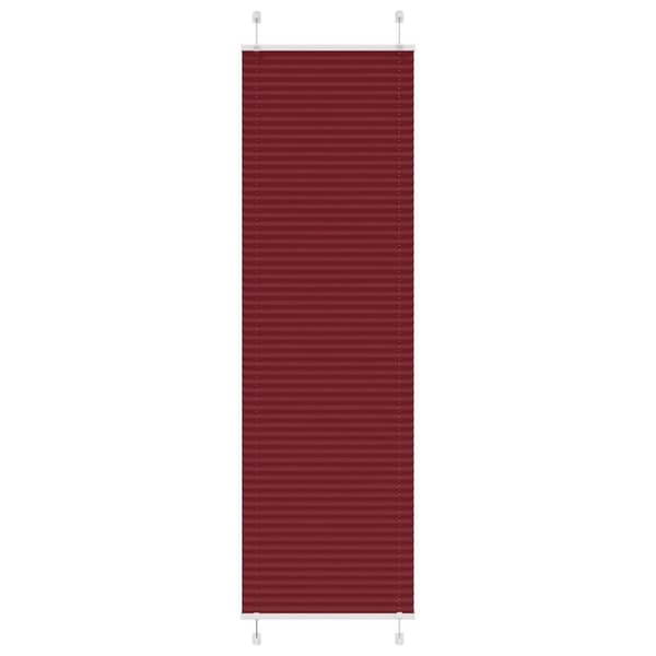 vidaXL Plisségardin Bordeauxrød 65x200 cm Stofbredde 64,4 cm Polyester