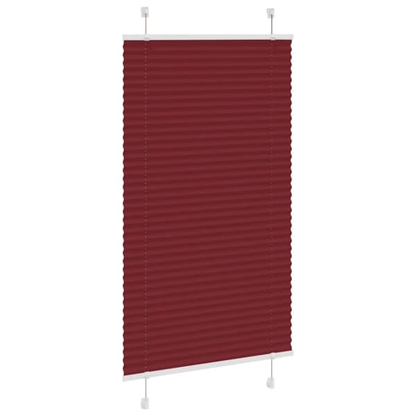 vidaXL Plisségardin Bordeaux Rød 75x100 cm Stoff Bredde 74,4 cm