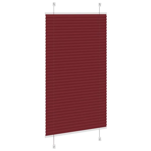 vidaXL Plisségardin Bordeaux Rød 75x100 cm Stoff Bredde 74,4 cm