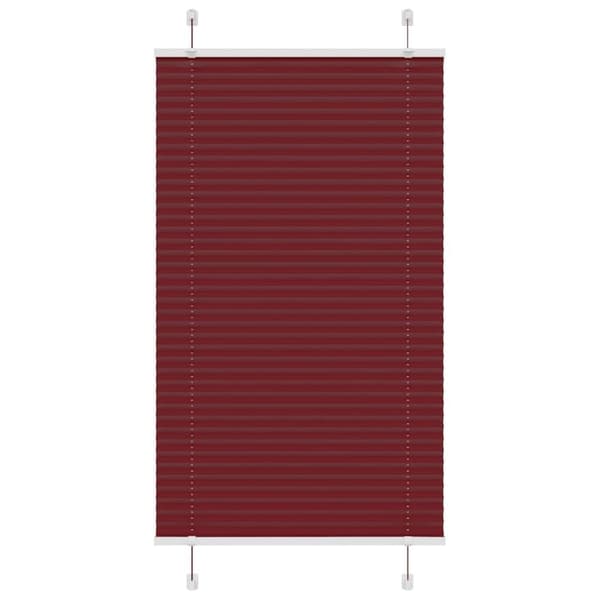 vidaXL Plisségardin Bordeaux Rød 75x100 cm Stoff Bredde 74,4 cm
