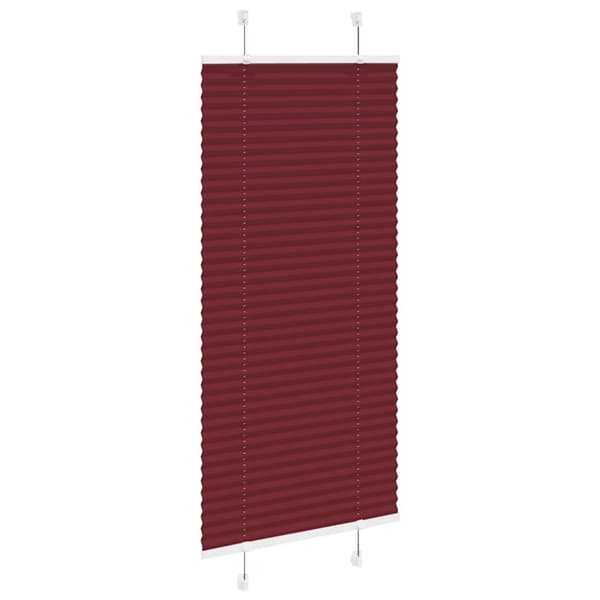 vidaXL Plisserad persienn Bordeaux röd 55x150 cm tyg bredd 54,4 cm