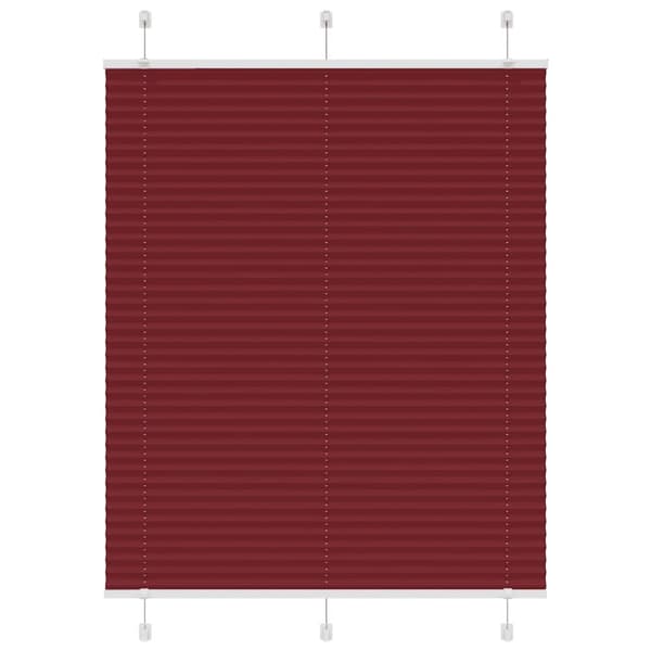 vidaXL Plisségardin Bordeaux Rød 110x100 cm Stoffbredde 109,4 cm