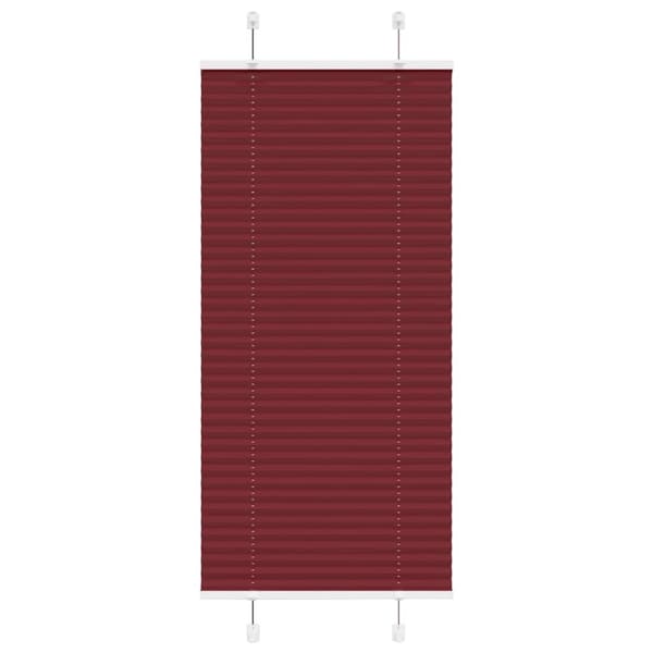 vidaXL Plisségardin Bordeaux Rød 65x150 cm Stoff Bredde 64,4 cm