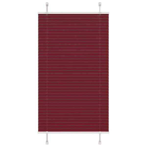 vidaXL Plisségardin Bordeauxrød 80x100 cm Stofbredde 79,4 cm Polyester