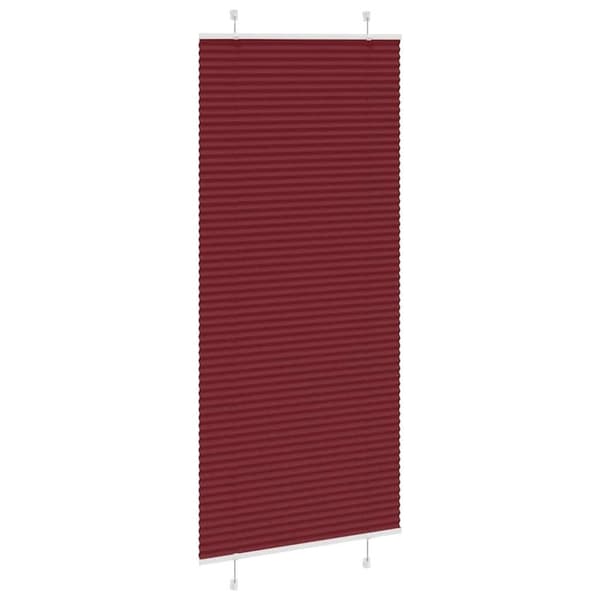 vidaXL Plisségardin Bordeaux Rød 95x200 cm Stoff Bredde 94,4 cm