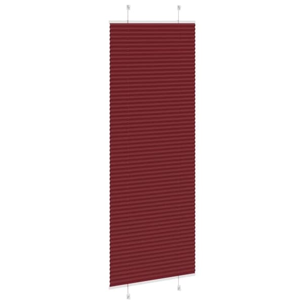 vidaXL Plisségardin Bordeaux Rød 75x200 cm Stoff Bredde 74,4 cm