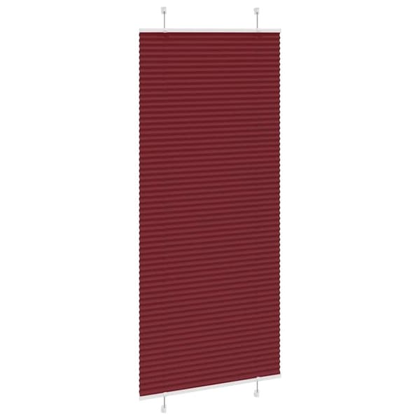 vidaXL Plisségardin Bordeaux Rød 90x200 cm Stoff Bredde 89,4 cm