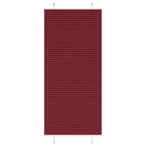 vidaXL Plisségardin Bordeaux Rød 90x200 cm Stoff Bredde 89,4 cm