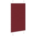 Miniatyrbilde 4 av 11: vidaXL Plisségardin Bordeaux Rød 80x100 cm Stoff Bredde 79,4 cm