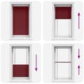 Miniatyrbilde 5 av 11: vidaXL Plisségardin Bordeaux Rød 80x100 cm Stoff Bredde 79,4 cm