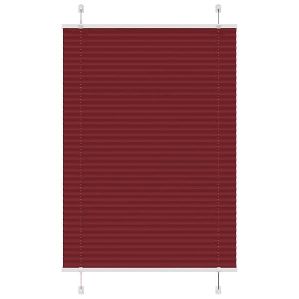 vidaXL Plisségardin Bordeaux Rød 95x150 cm Stoff Bredde 94,4 cm