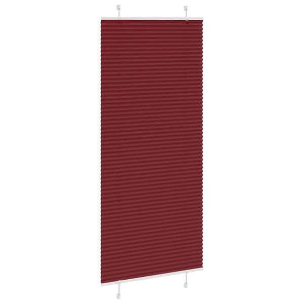 vidaXL Plisségardin Bordeauxrød 95x200 cm Stofbredde 94,4 cm Polyester