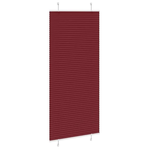 vidaXL Plisségardin Bordeauxrød 95x200 cm Stofbredde 94,4 cm Polyester