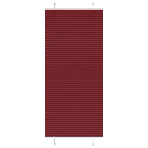 vidaXL Plisségardin Bordeauxrød 95x200 cm Stofbredde 94,4 cm Polyester