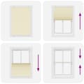 Pikkukuva 5 / 11: vidaXL laskostettu Blind Cream 100x100 cm Kankaan leveys 99,4 cm