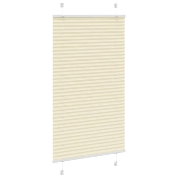 vidaXL Plisserad persienn cremefärgad 70x150 cm tyg bredd 69,4 cm