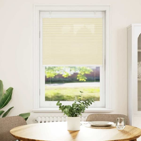 vidaXL Plisserad persienn cremefärgad 70x150 cm tyg bredd 69,4 cm