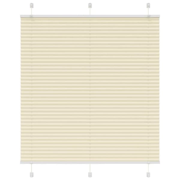 vidaXL Plisségardin krem 120x150 cm Stoffbredde 119,4 cm Polyester