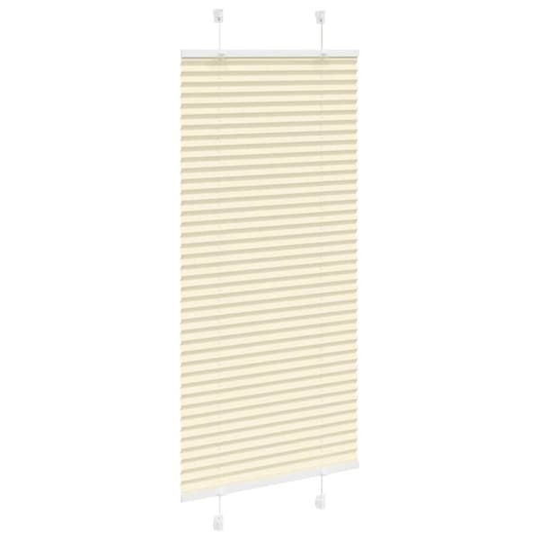 vidaXL plisségardin krem 55x100 cm Stoff Bredde 54,4 cm Polyester
