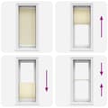 Miniatyrbilde 5 av 11: vidaXL plisségardin krem 55x100 cm Stoff Bredde 54,4 cm Polyester