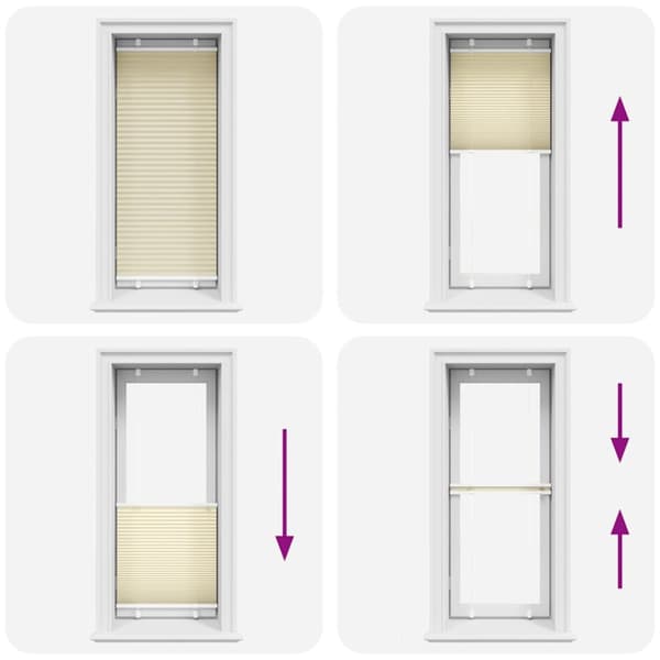 vidaXL plisségardin krem 55x100 cm Stoff Bredde 54,4 cm Polyester