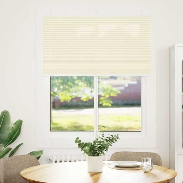 vidaXL Plisségardin fløde 105x150 cm Stofbredde 104,4 cm Polyester