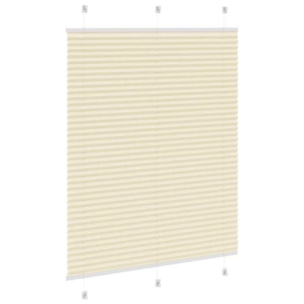 vidaXL Plisségardin fløde 110x100 cm Stofbredde 109,4 cm Polyester