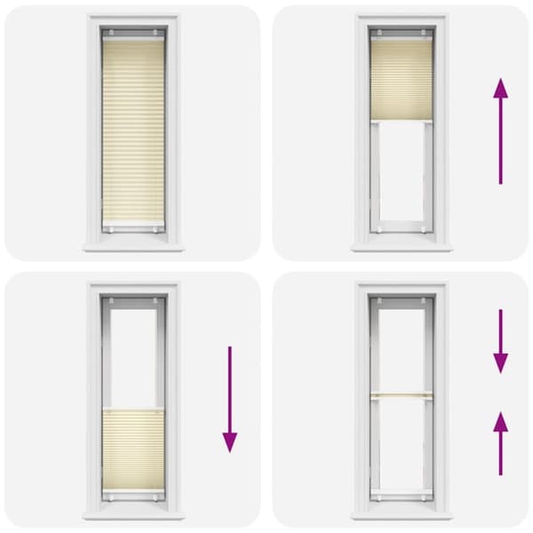 vidaXL laskostettu Blind Cream 40x150 cm Kankaan leveys 39,4 cm