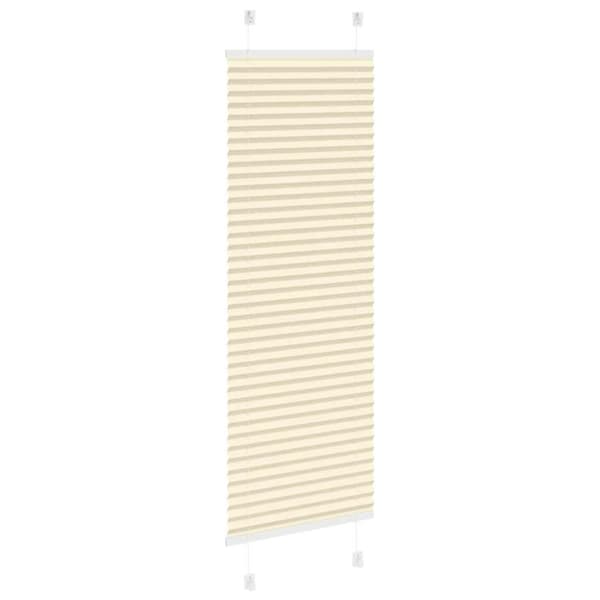 vidaXL plisségardin krem 50x100 cm Stoff Bredde 49,4 cm Polyester