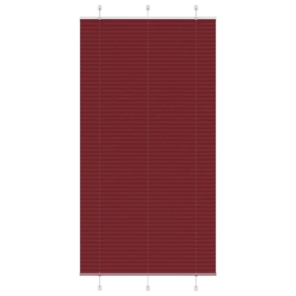 vidaXL Plisségardin Bordeaux Rød 110x200 cm Stoffbredde 109,4 cm