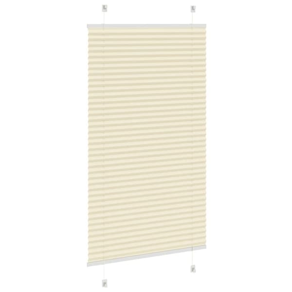 vidaXL Plisségardin fløde 70x100 cm Stofbredde 69,4 cm Polyester