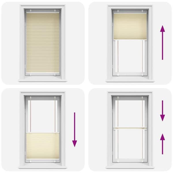 vidaXL laskostettu Blind Cream 80x100 cm Kankaan leveys 79,4 cm