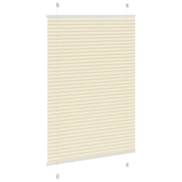 vidaXL plisségardin krem 95x150 cm Stoff Bredde 94,4 cm Polyester