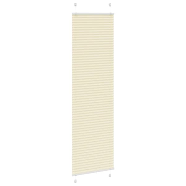 vidaXL plisségardin krem 65x200 cm Stoff Bredde 64,4 cm Polyester